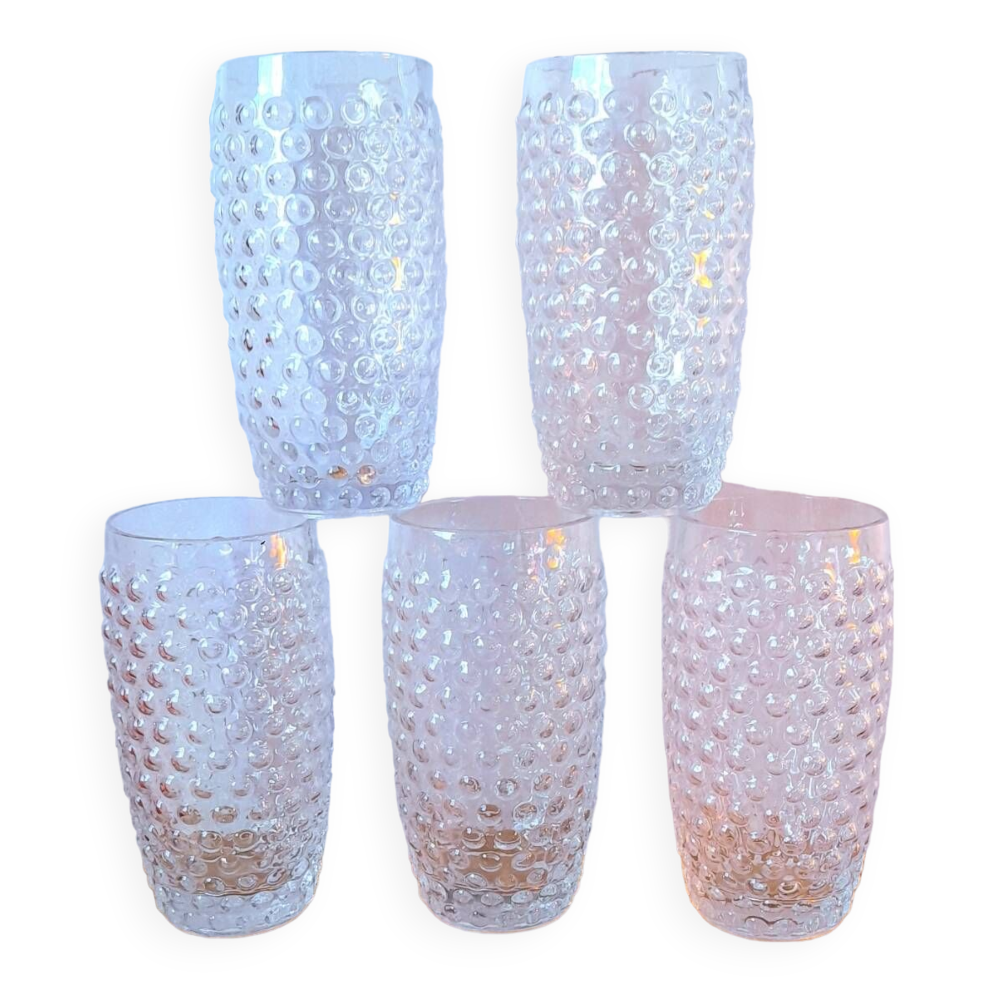 Set of bubble glasses