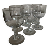 Set de 6 verres tulipe, XIXème