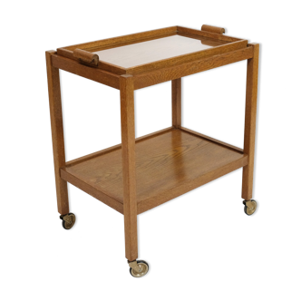 Light wood service and removable top from the 60s and 70s.