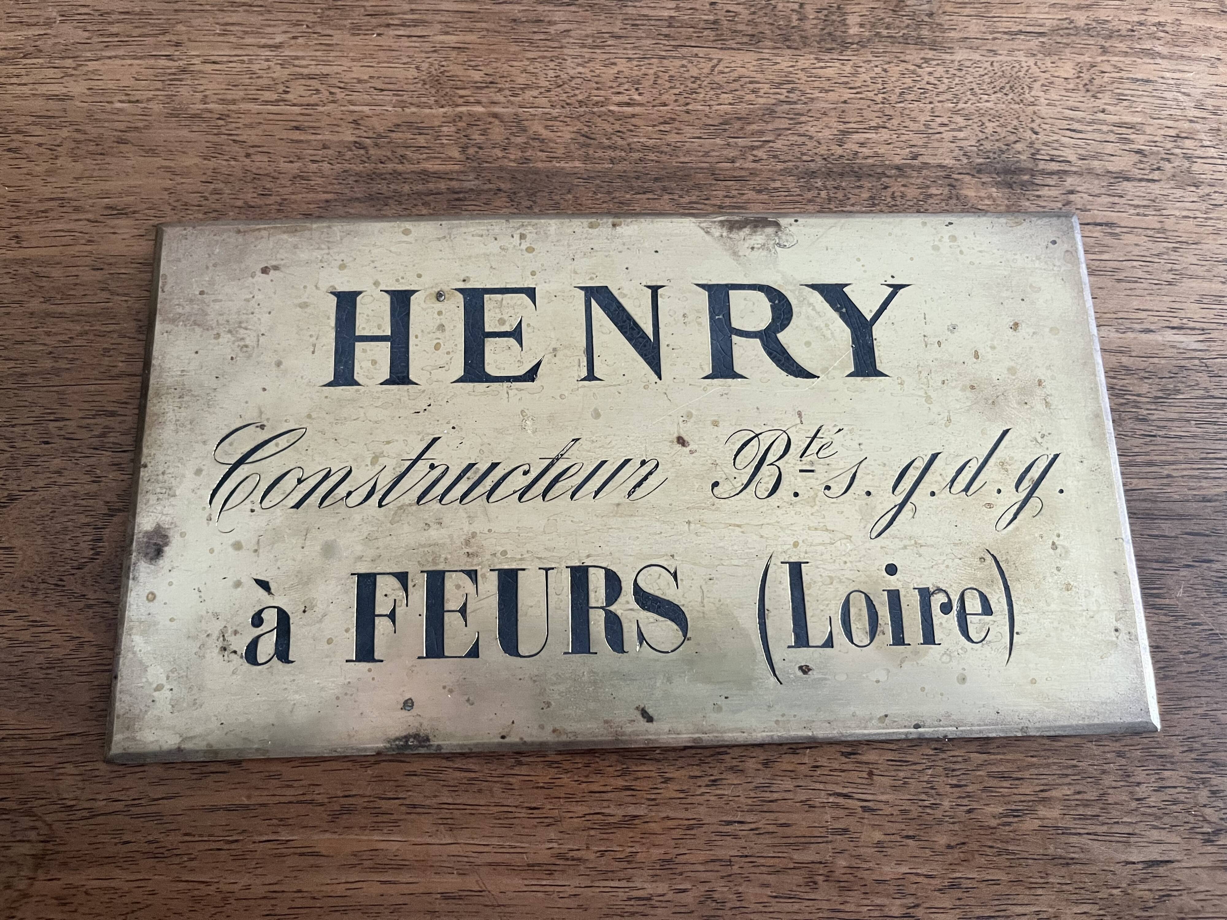 Plaque de métier en laiton - Constructeur