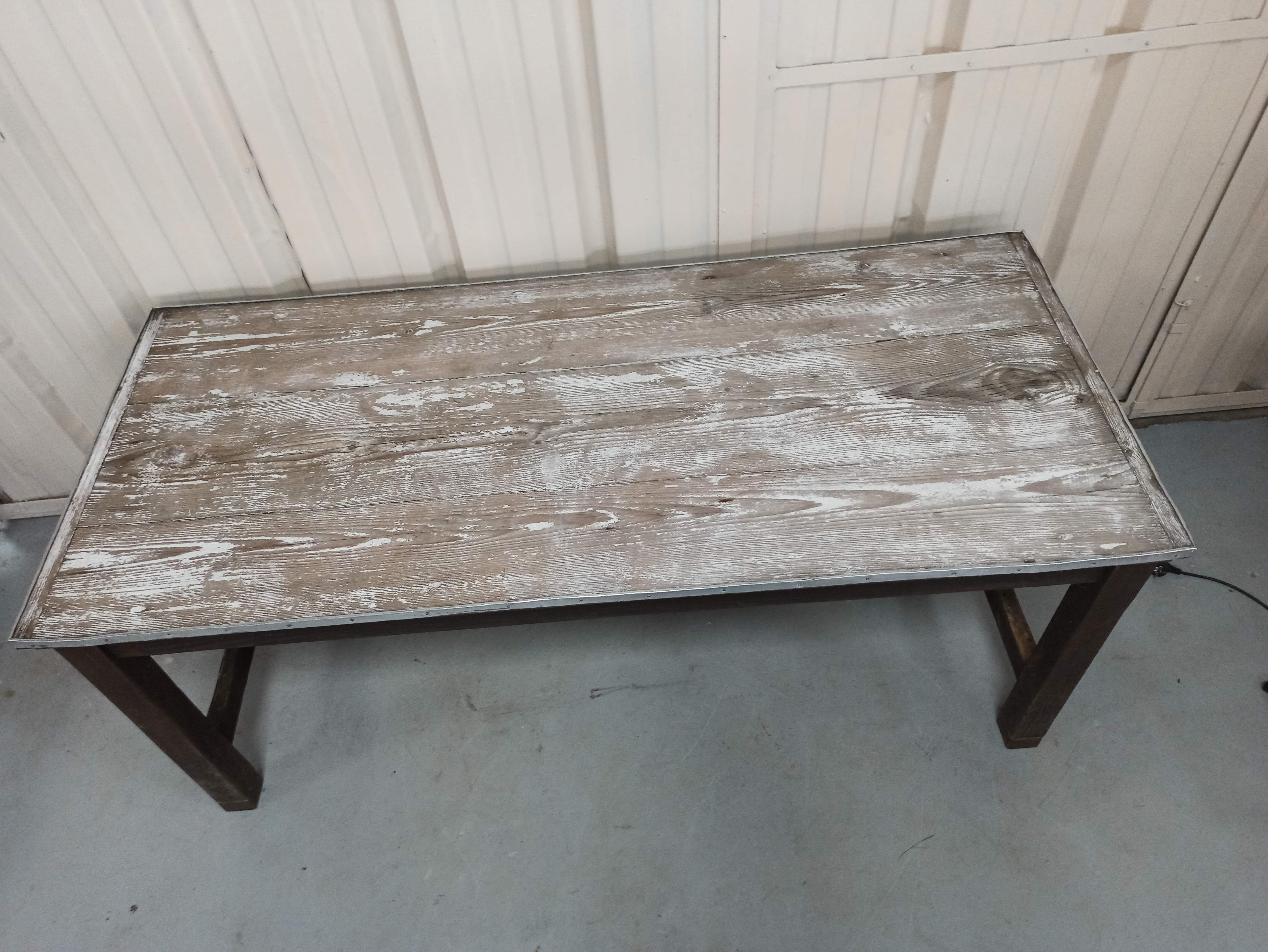 181 cm - Patinated spacer farm table