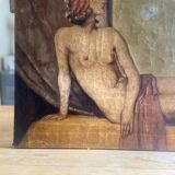 Tableau ancien Nu féminin époque Art Deco