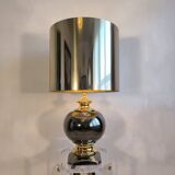 Magnificent large Italian lamp from the 1960s, ceramic / gold.