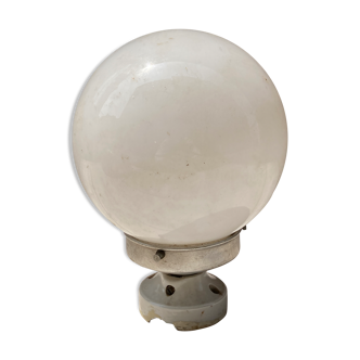 White glass globe