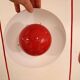 Iconic VP1 cherry red enamel flowerpot lamps designed by Verner Panton - &t