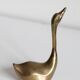 Pair of vintage brass swans