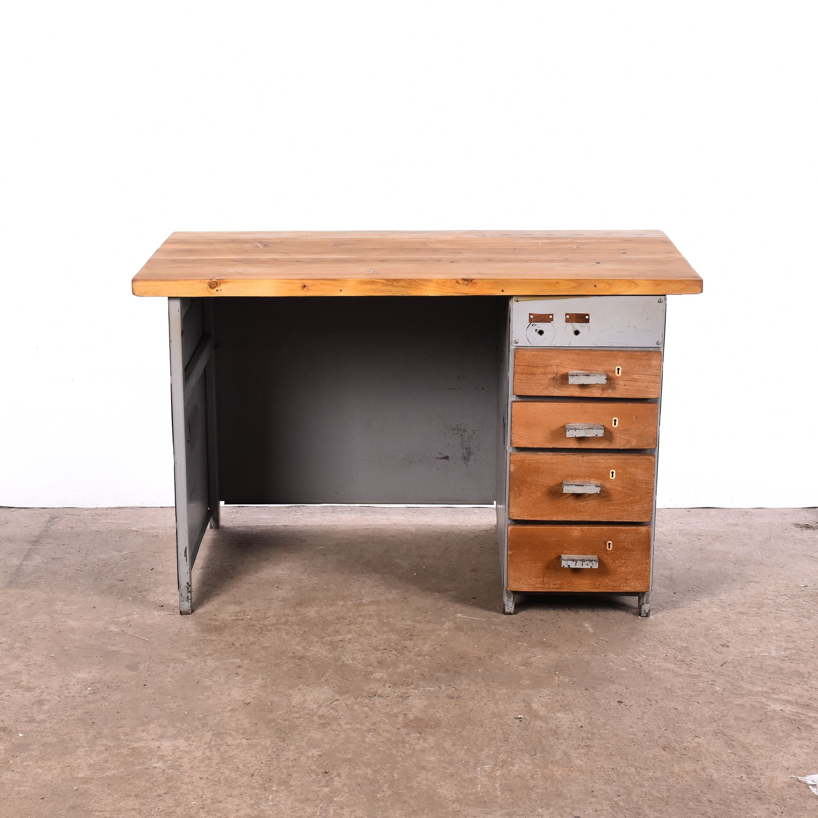 Vintage metal workbench