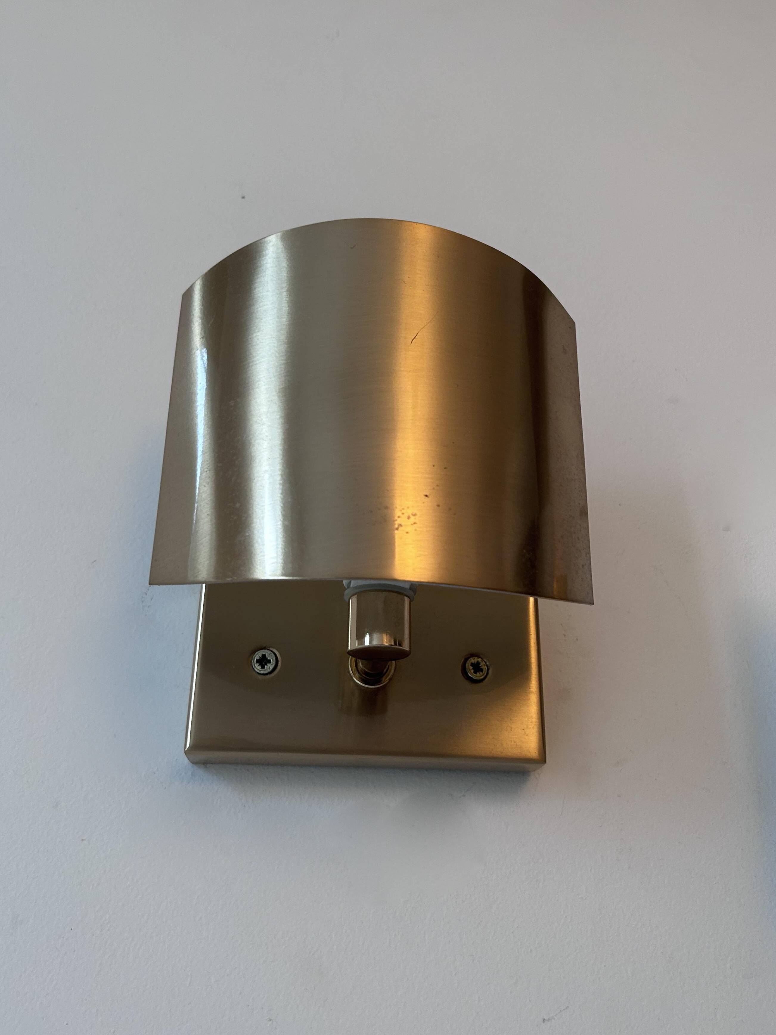 Pair of vintage adjustable wall lights, brass, SCE France 1970