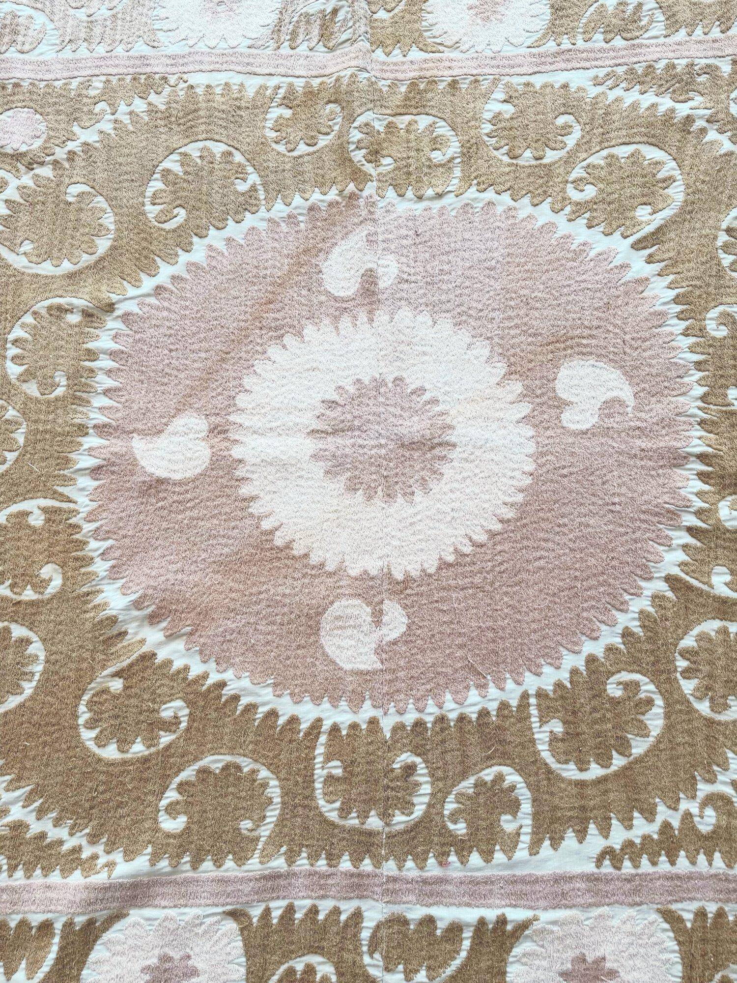 Vintage hand-embroidered tablecloth 140x158 cm