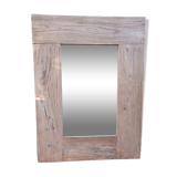 Native wooden mirror in "Lodge" style