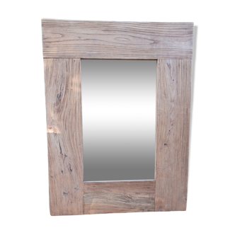 Native wooden mirror in "Lodge" style