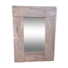 Native wooden mirror in "Lodge" style