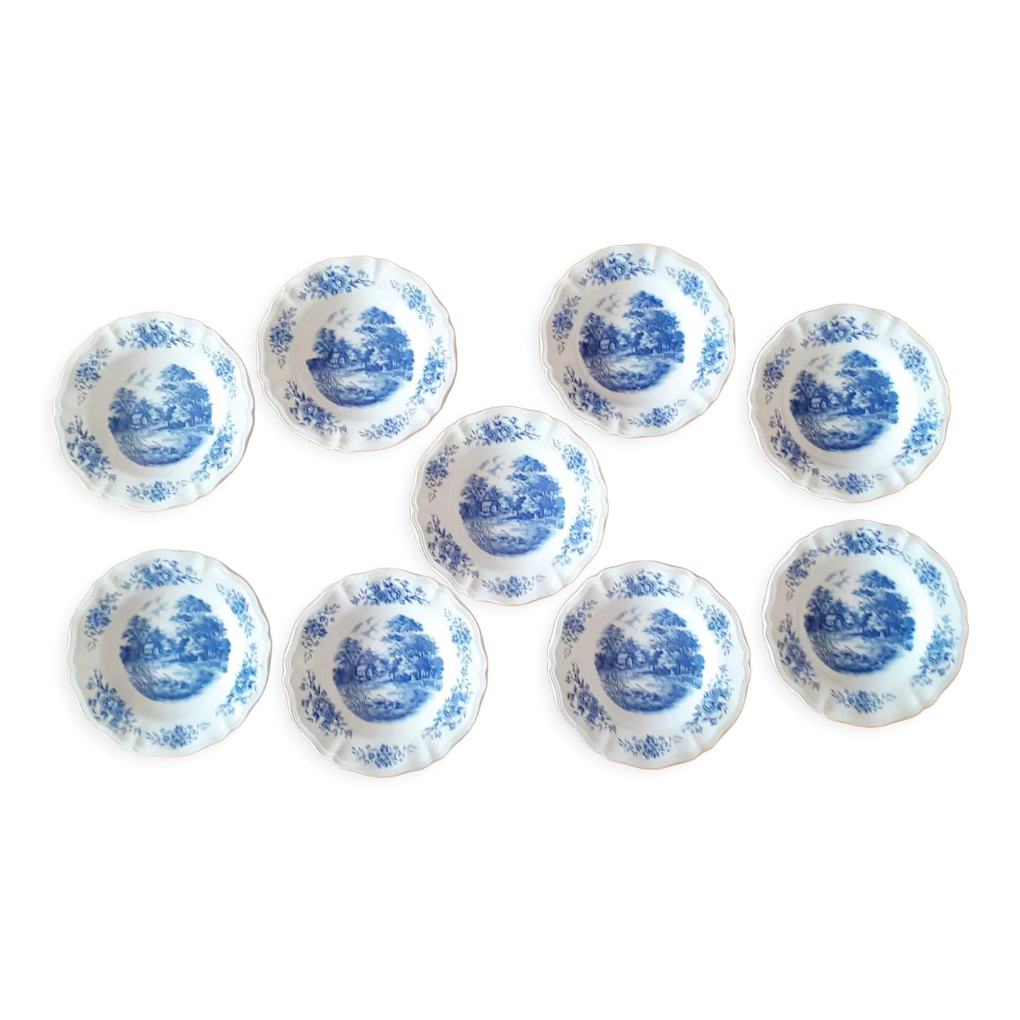 Hollow plates Sarreguemines "romantic"