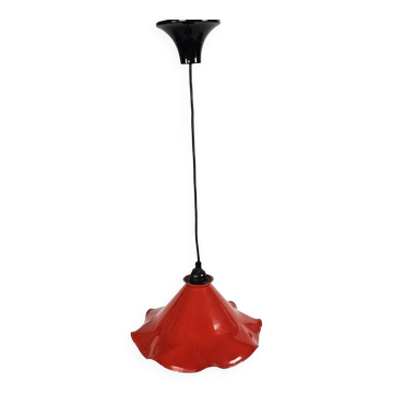 Vintage - 'Tulipe' - émail - métal - lampe à pendentif - années 80