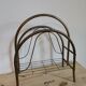 Magazine rack in vintage gold metal