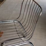 Design chair 70' in chrome metal