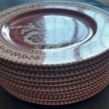 10 assiettes Pierre Frey "paniers fleuris"