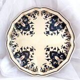 Decorative earthenware plate from Salins France decor Quevilly 25.5 cm