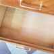 Dresser in natural wood with 5 trays, compass feet, 1960