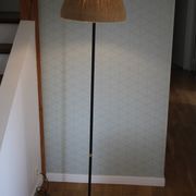 Lampadaire moderniste métal bois