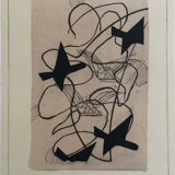 Georges braque, rené char / fondation maeght, 1971. original exhibition poster