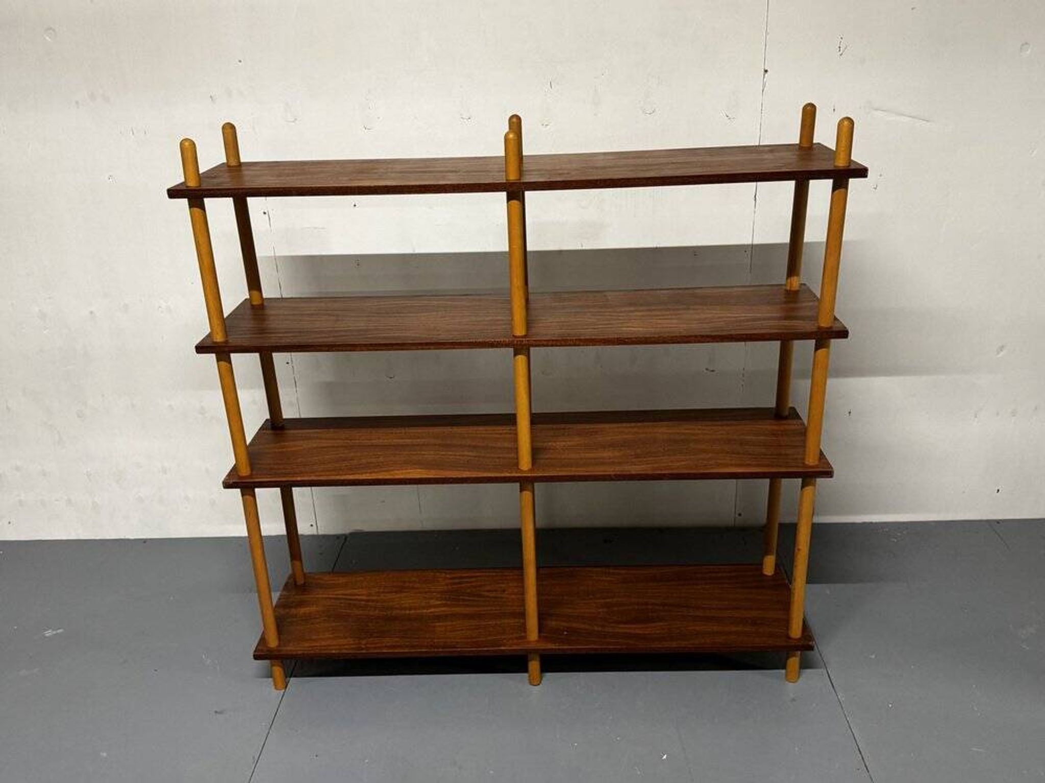 Mid-century modernist teak stick wall cabinet attributed to Willem Lutjens for Gouda Den Boer, 1950s