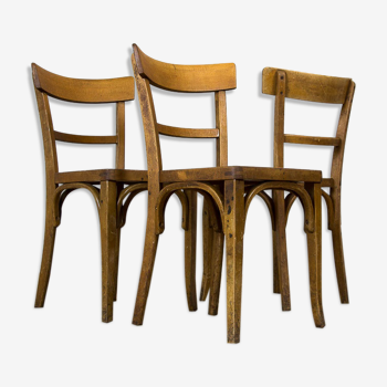 Série de 4 chaises de bistro allemand