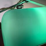 Lampe de bureau, notaire, banquier, opaline verte, art deco 1930