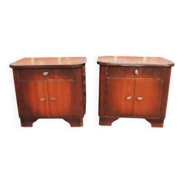 2 Anciennes Tables de Chevet en Bois