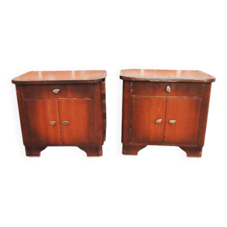 2 Anciennes Tables de Chevet en Bois