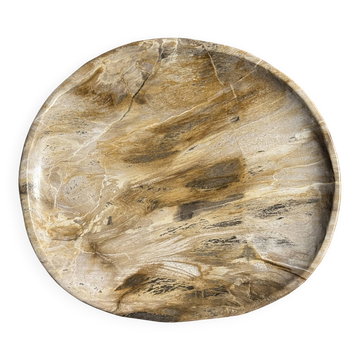 Vide poche ou plat en bois pétrifié D27x24 -3319