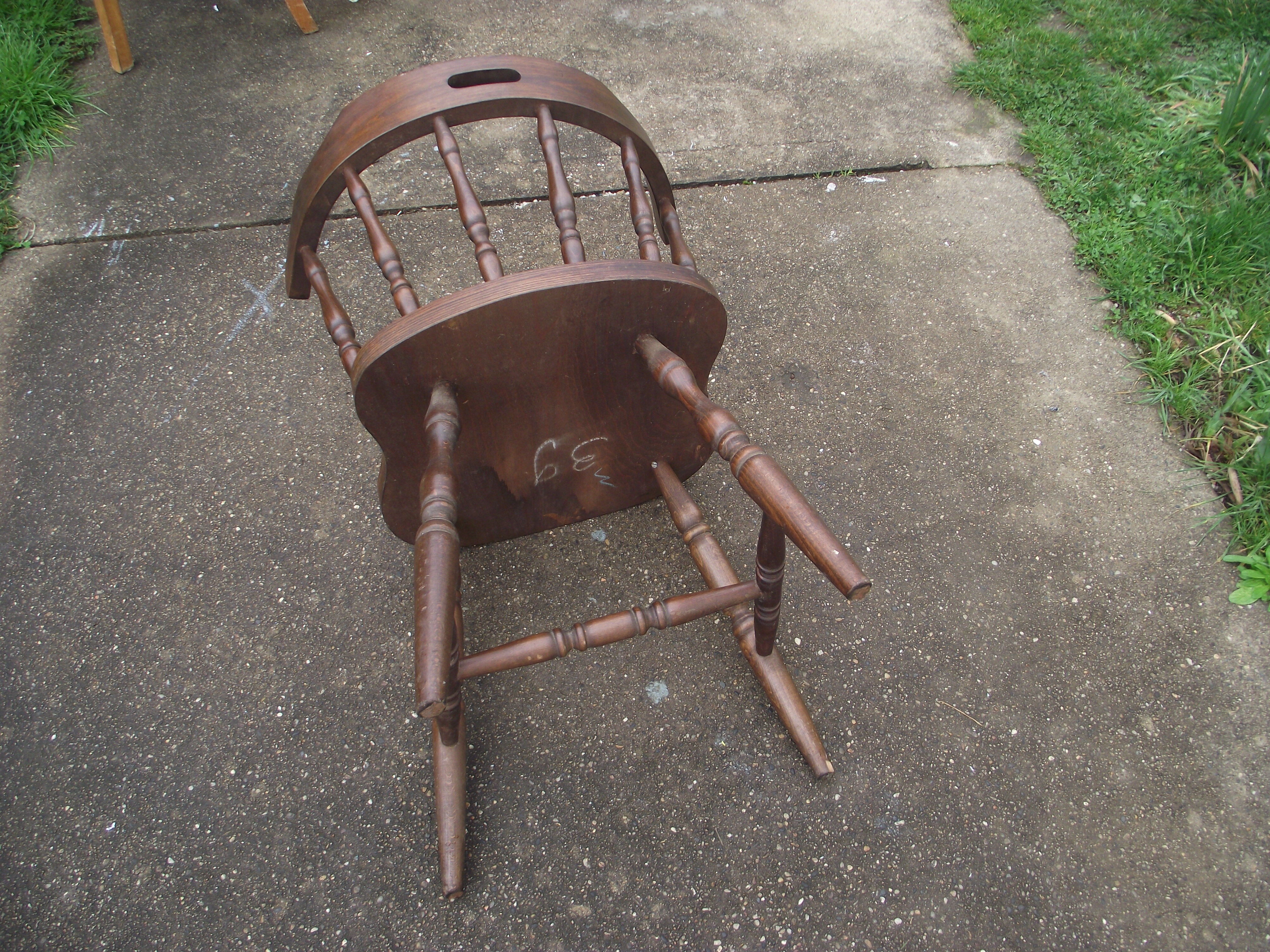 Fauteuil de bistrot en bois des années 60
