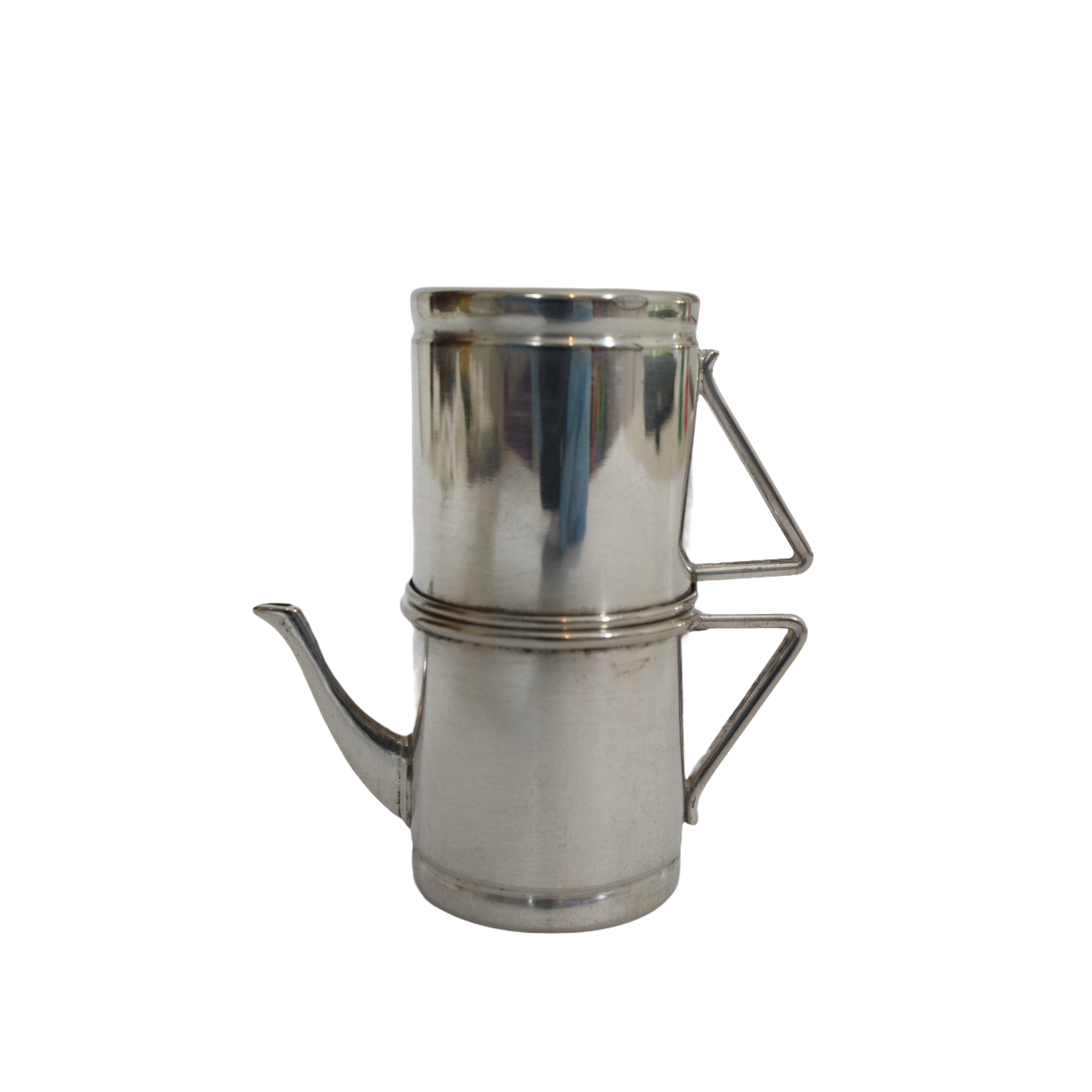 Théière argenté vintage forme miniature de moka napolitain