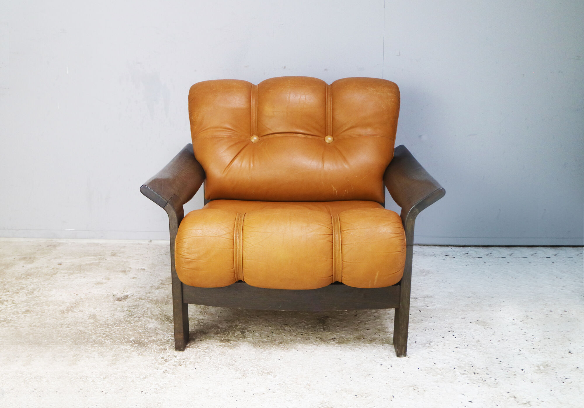 Fauteuil danois en cuir