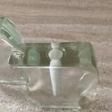 Pair of single-flower vases in glass paste from the 70s