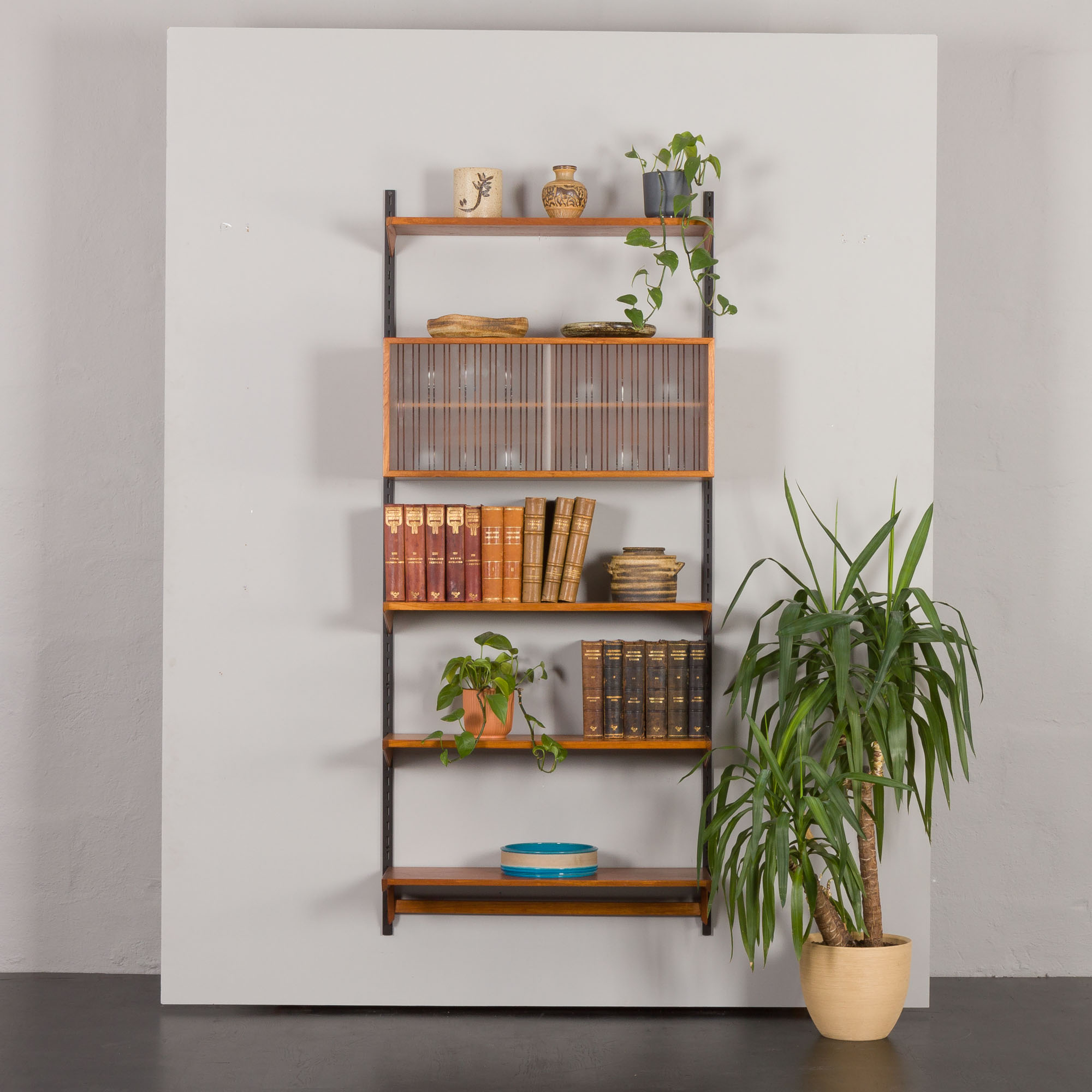 Scandinavian bookcase in teak by Kai Kristiansen for FM Mobler Denmark 1960s