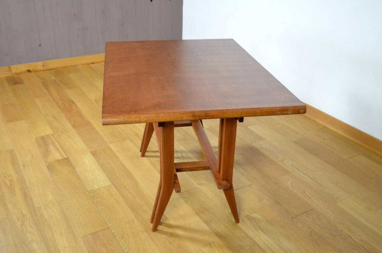 Table de Repas Pieds Compas Vintage 1960