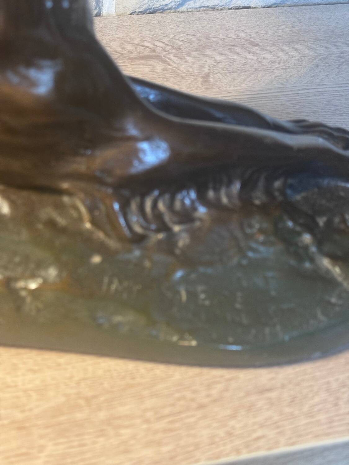 Large ancient sculpture – Reclining Greyhound after P.J. Mêne – edition