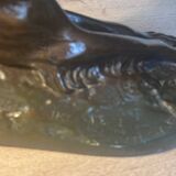 Large ancient sculpture – Reclining Greyhound after P.J. Mêne – edition