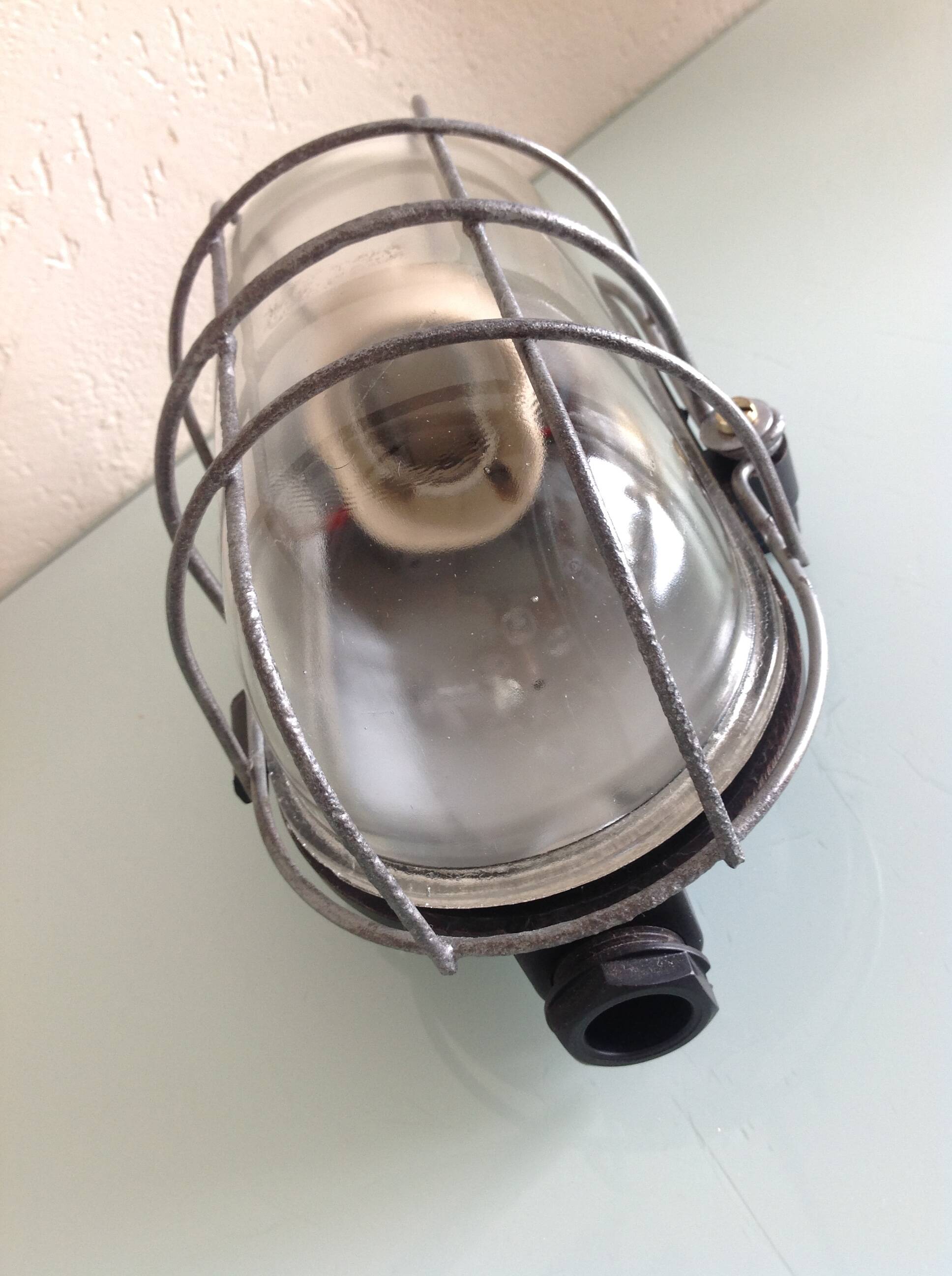 Industrial style porthole wall light, 50s-60s