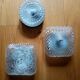 Molded glass wall or ceiling lamp