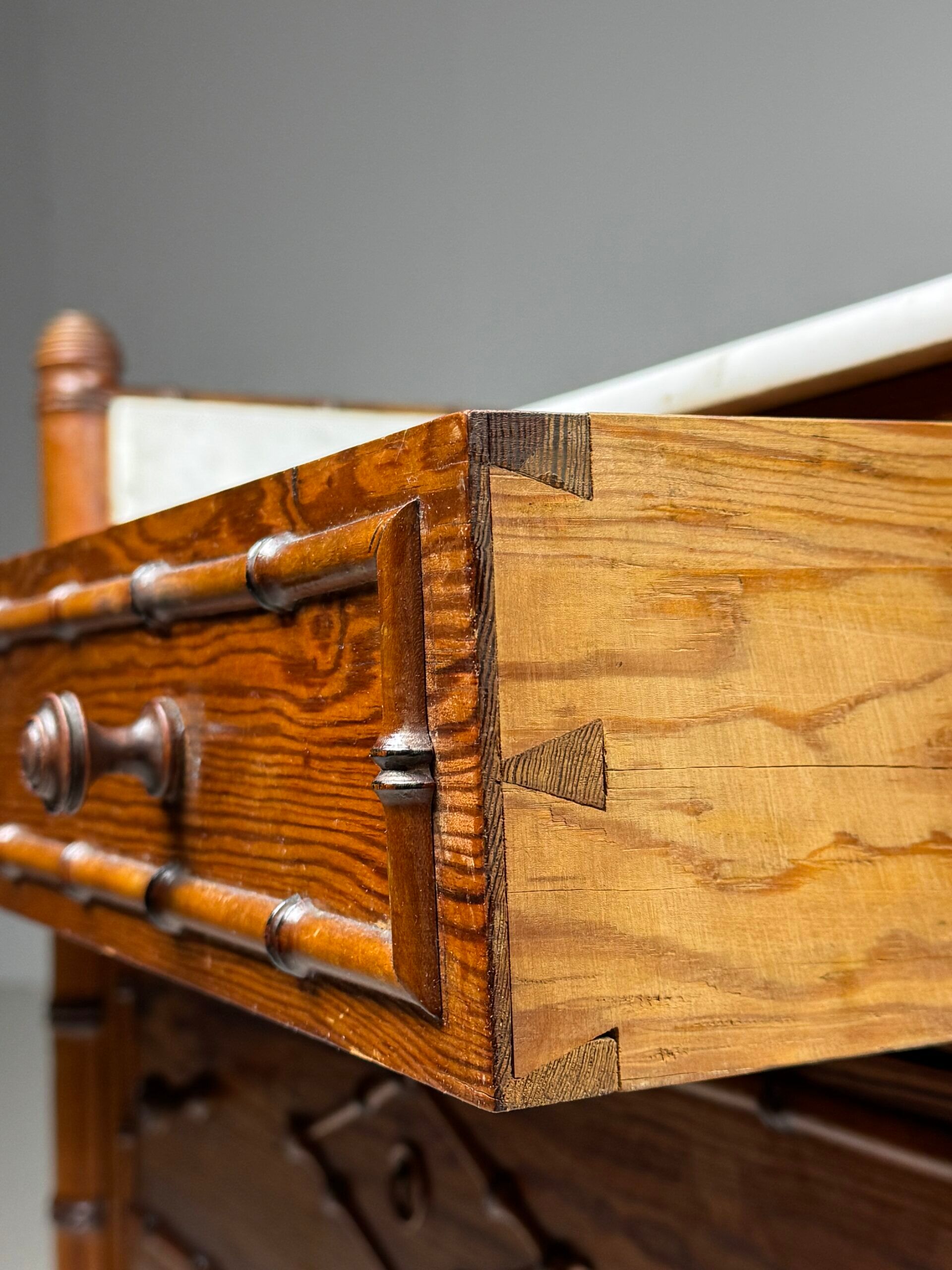 Faux bamboo chest of drawers 1900