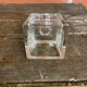 Vintage 1970s Dansk Ice Cube Design Glass Candle Holder
