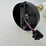 Vintage opaline swan neck wall lamp