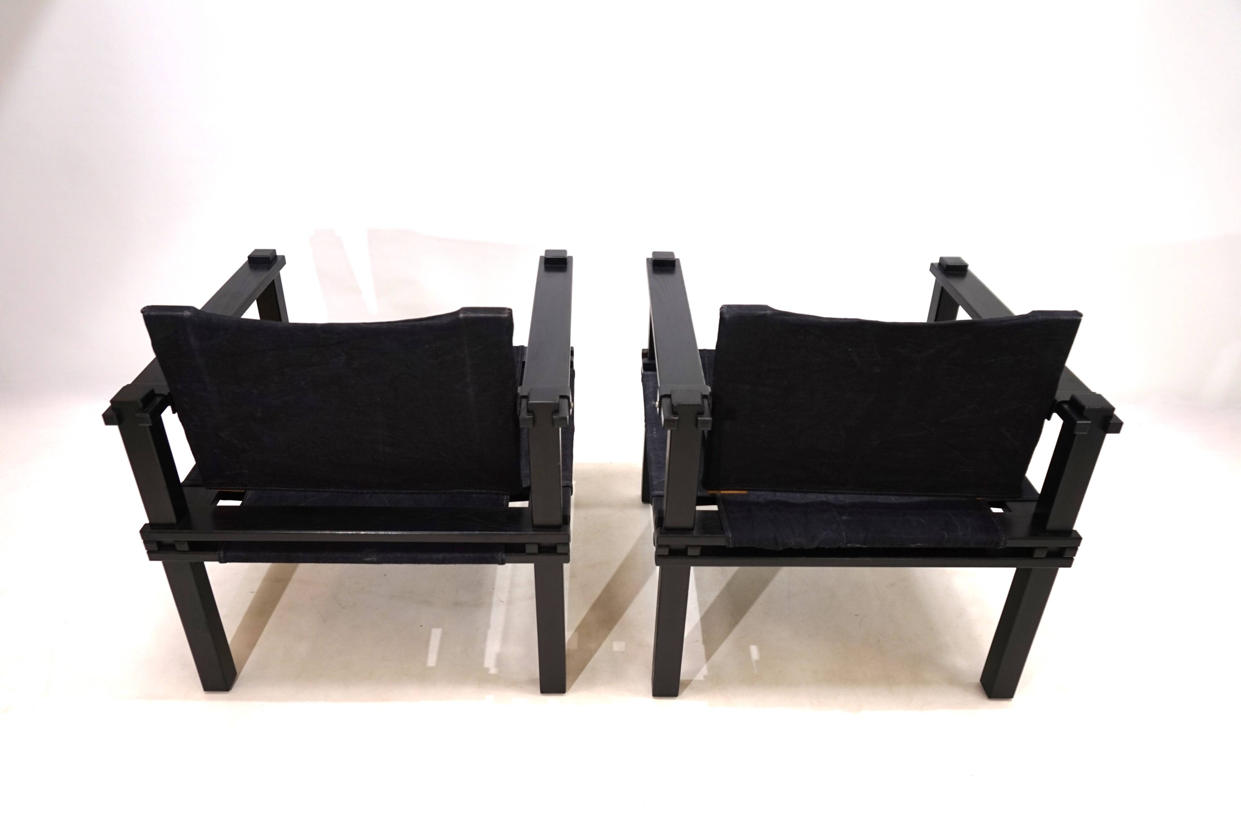 Bofinger set of 2 Farmer lounge chairs with table by Gerd Lange, 1960