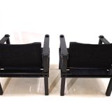 Bofinger set of 2 Farmer lounge chairs with table by Gerd Lange, 1960