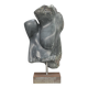 Abstract dolomite stone sculpture by Ineke van Zuuren, Netherlands, 1980s