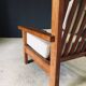 Brutalist Square Oak Lounge Chair, Belgium, 1950s