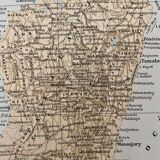 Lithograph and map on Madagascar from 1897