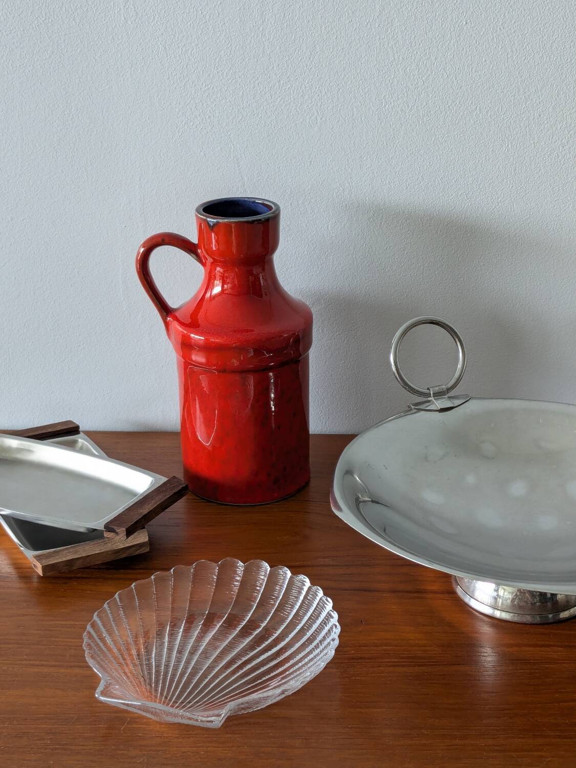Vintage red ceramic vase